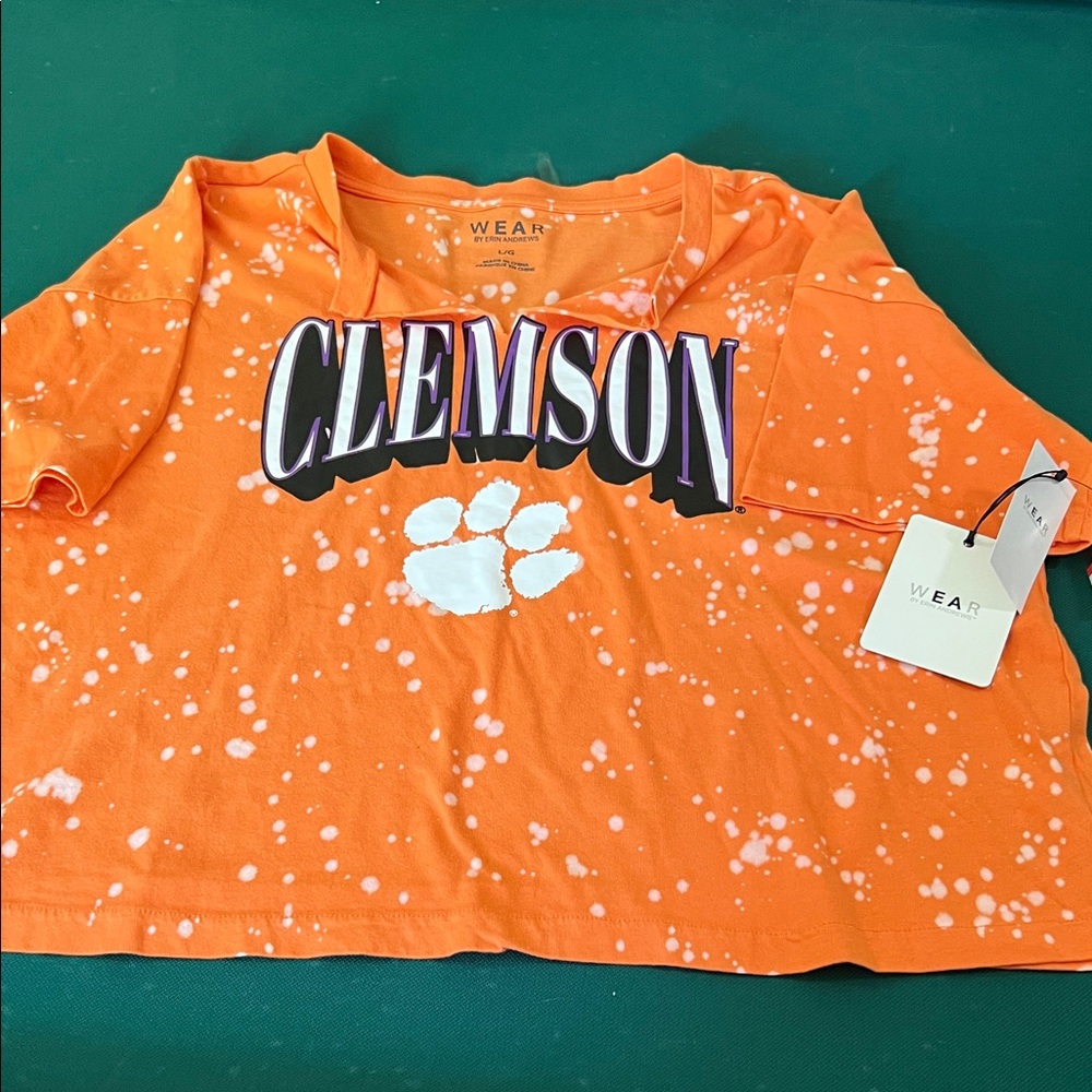 Clemson Orange woman’s tee cropped